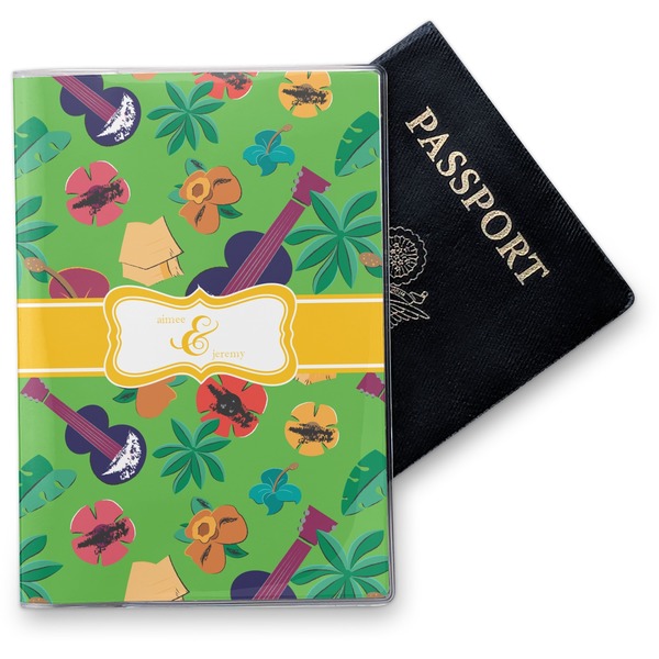 Custom Luau Party Vinyl Passport Holder (Personalized)