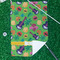 Luau Party Waffle Weave Golf Towel - In Context
