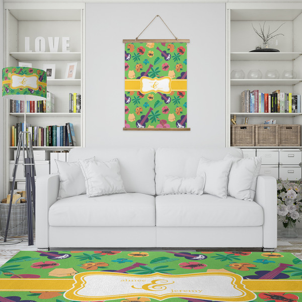 Luau Party Wall Hanging Tapestry - Portrait - IN CONTEXT