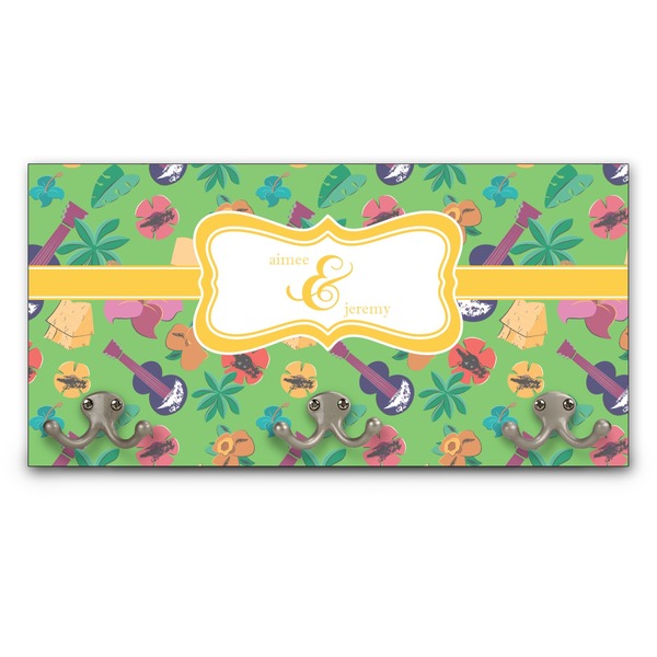 Custom Luau Party Wall Mounted Coat Rack (Personalized)