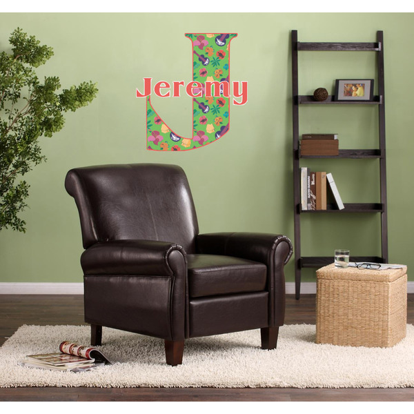 Luau Party Wall Name & Initial Large on Living Room Wall