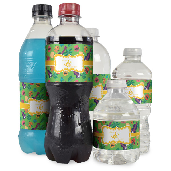 Luau Party Water Bottle Label - Multiple Bottle Sizes
