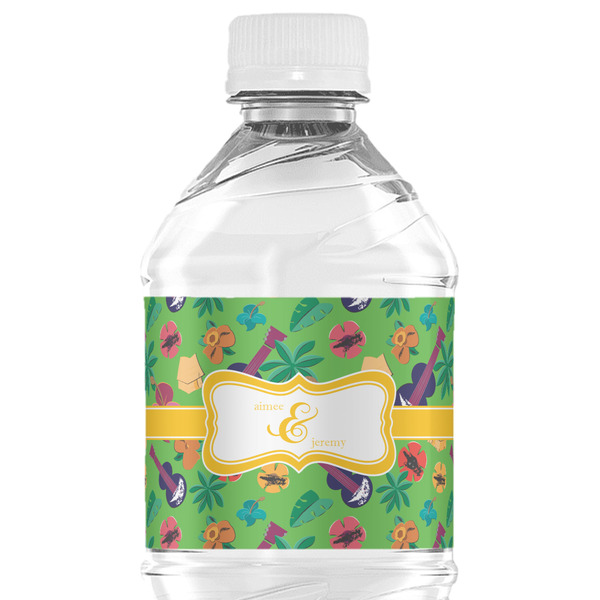 Custom Luau Party Water Bottle Labels - Custom Sized (Personalized)
