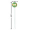 Luau Party White Plastic 5.5" Stir Stick - Round - Dimensions