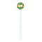 Luau Party White Plastic 5.5" Stir Stick - Round - Single Stick