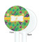 Luau Party White Plastic 5.5" Stir Stick - Single Sided - Round - Front & Back