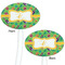 Luau Party White Plastic 7" Stir Stick - Double Sided - Oval - Front & Back
