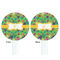 Luau Party White Plastic 7" Stir Stick - Double Sided - Round - Front & Back
