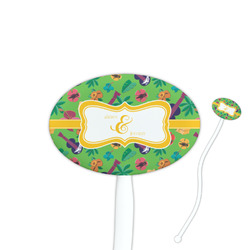 Luau Party Oval Plastic Stir Sticks (Personalized)