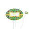 Luau Party White Plastic 7" Stir Stick - Oval - Closeup