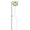 Luau Party White Plastic 7" Stir Stick - Oval - Dimensions