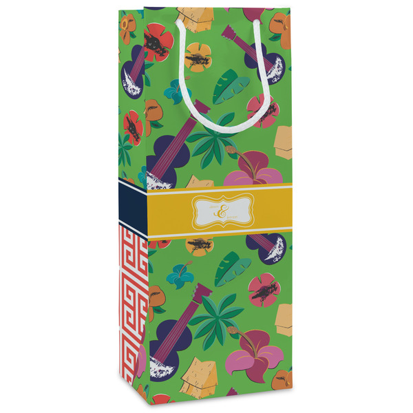 Custom Luau Party Wine Gift Bags (Personalized)