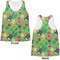 Luau Party Womens Racerback Tank Tops - Medium - Front and Back