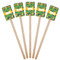 Luau Party Wooden 6.25" Stir Stick - Rectangular - Fan View