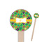 Luau Party Wooden 6" Food Pick - Round - Closeup