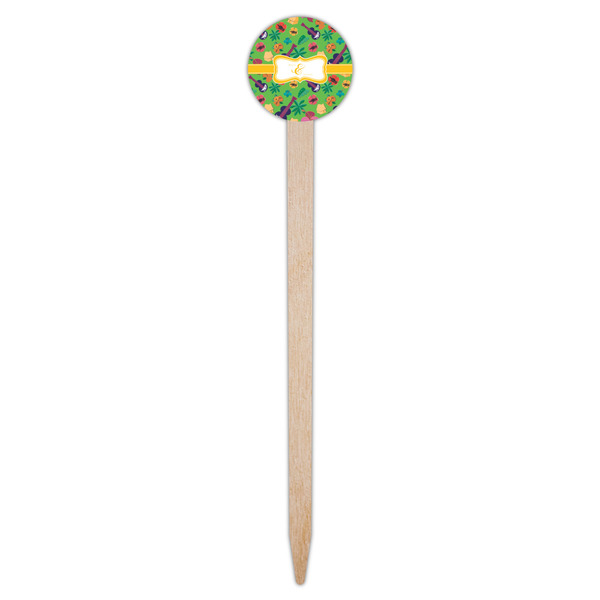 Luau Party Wooden 6" Food Pick - Round - Single Pick