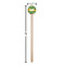 Luau Party Wooden 6" Stir Stick - Round - Dimensions