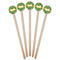 Luau Party Wooden 6" Stir Stick - Round - Fan View