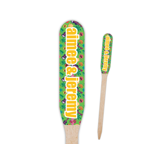 Custom Luau Party Paddle Wooden Food Picks (Personalized)