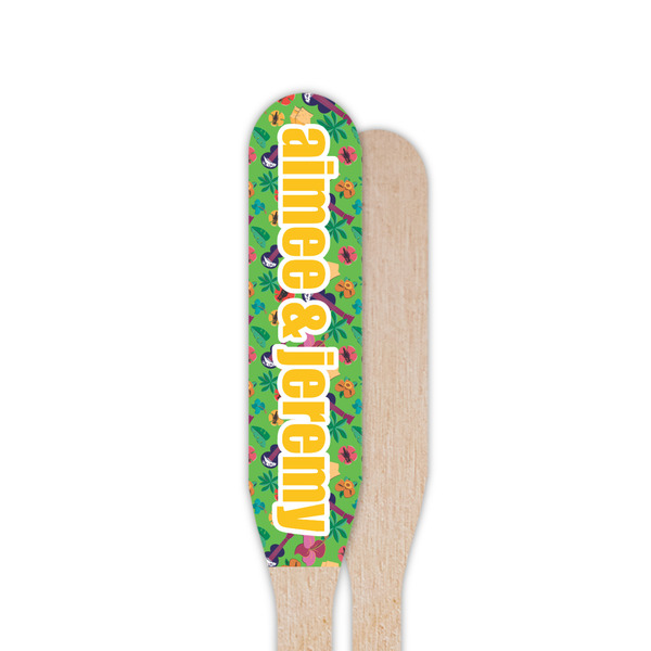 Luau Party Wooden Food Pick - Paddle - Single Sided - Front & Back