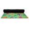 Luau Party Yoga Mat Rolled up Black Rubber Backing