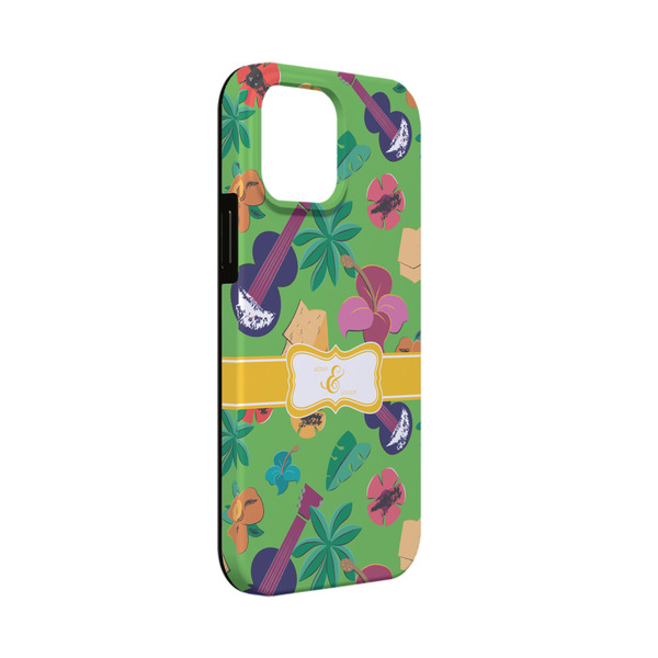 Custom Luau Party iPhone Case - Rubber Lined - iPhone 13 Mini (Personalized)