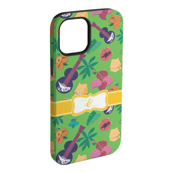Custom Luau Party iPhone Case - Rubber Lined - iPhone 15 Plus (Personalized)