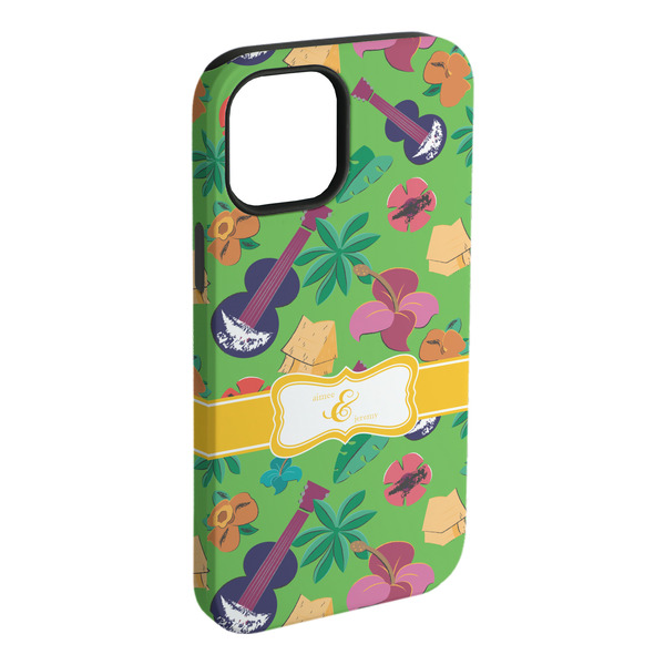Custom Luau Party iPhone Case - Rubber Lined (Personalized)