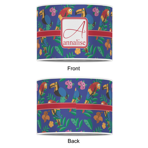Parrots & Toucans 12" Drum Lampshade - APPROVAL (Poly Film)