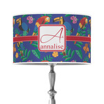 Parrots & Toucans 12" Drum Lamp Shade - Poly-film (Personalized)