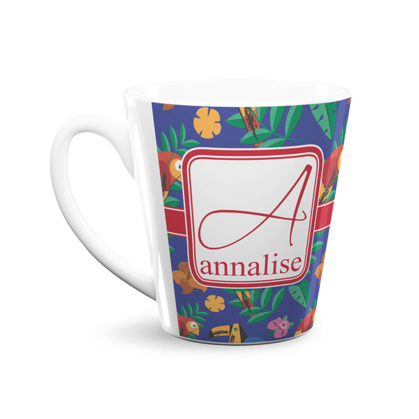 Parrots & Toucans 12 Oz Latte Mug - Front