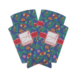 Parrots & Toucans Can Cooler (tall 12 oz) - Set of 4 (Personalized)
