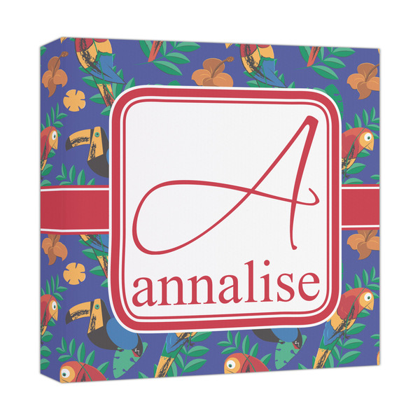 Custom Parrots & Toucans Canvas Print - 12x12 (Personalized)
