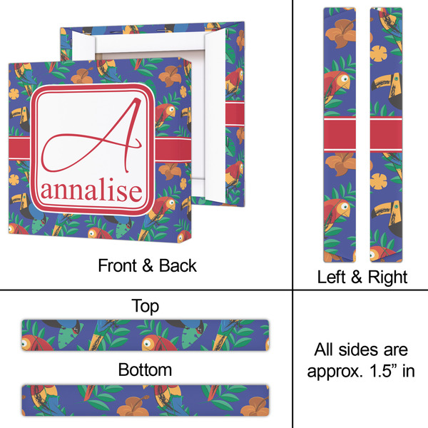 Parrots & Toucans 12x12 - Canvas Print - Approval