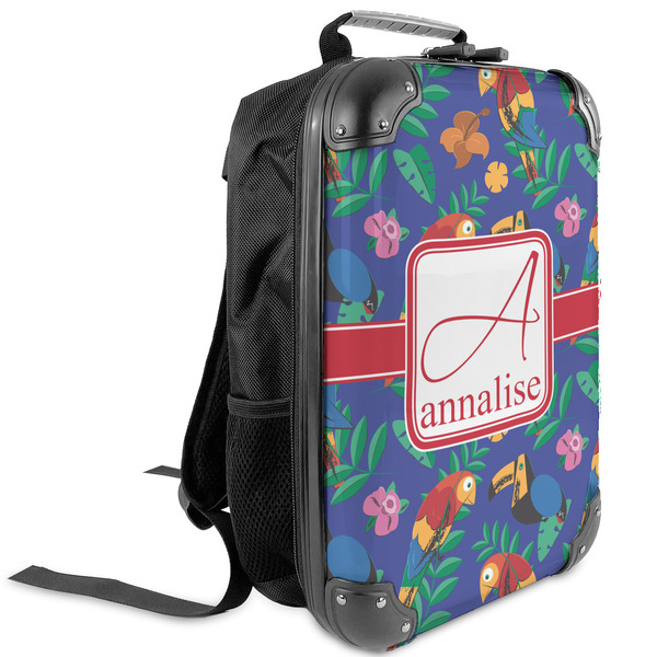 Custom Parrots & Toucans Kids Hard Shell Backpack (Personalized)
