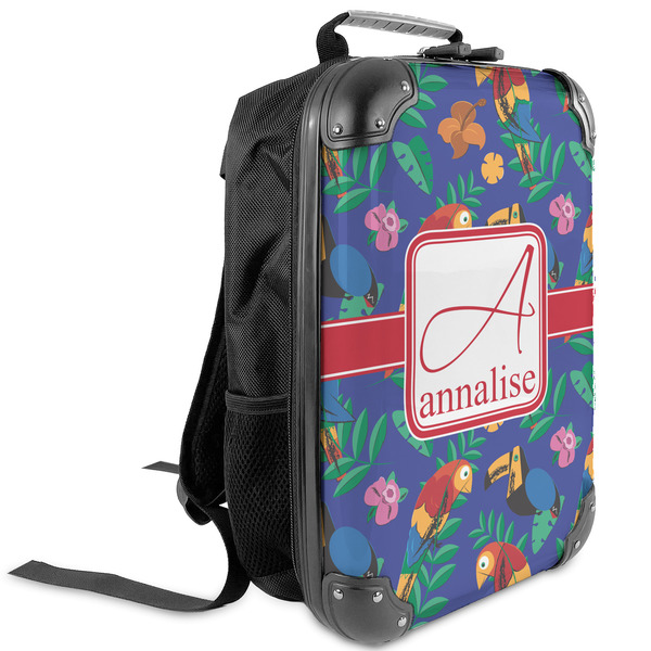 Custom Parrots & Toucans Kids Hard Shell Backpack (Personalized)
