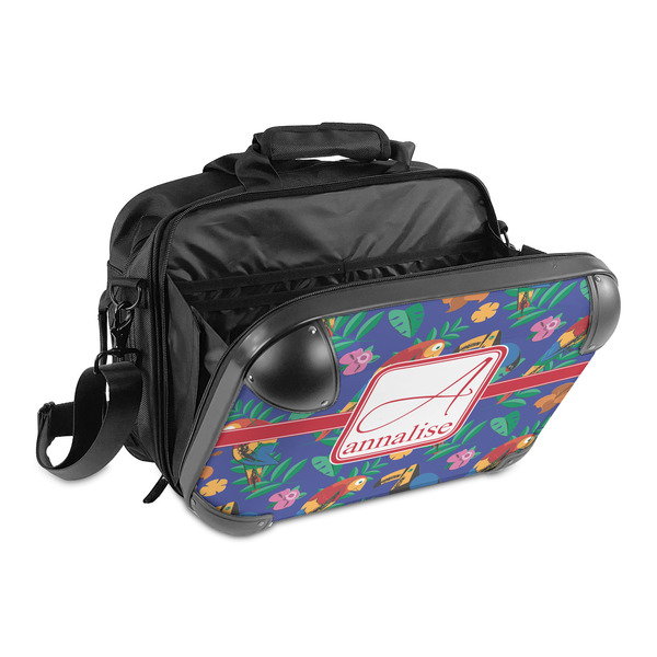 Parrots & Toucans 15" Hard Shell Briefcase - Open