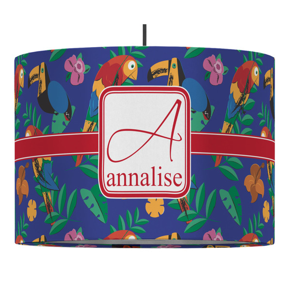 Parrots & Toucans 16" Drum Lampshade - PENDANT (Fabric)