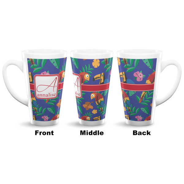 Parrots & Toucans 16 Oz Latte Mug - Approval