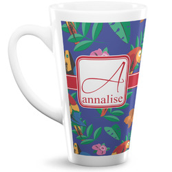 Parrots & Toucans Latte Mug (Personalized)