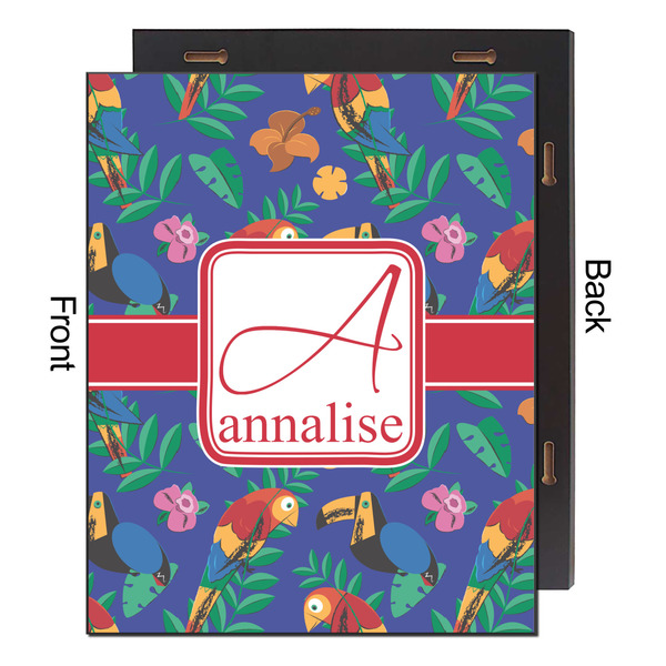 Parrots & Toucans 16x20 Wood Print - Front & Back View