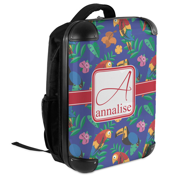 Parrots & Toucans 18" Hard Shell Backpacks - ANGLED VIEW