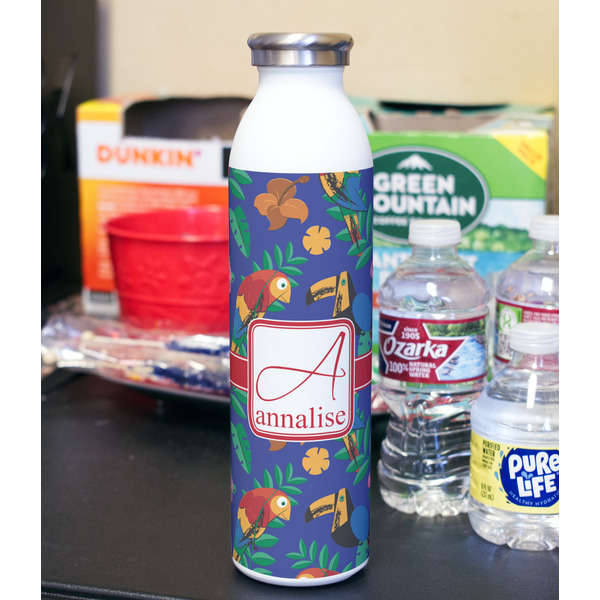Parrots & Toucans 20oz Water Bottles - Full Print - In Context
