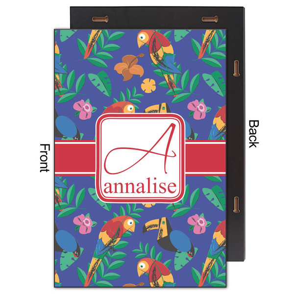 Parrots & Toucans 20x30 Wood Print - Front & Back View