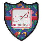 Parrots & Toucans Iron On Patch - Shield (Personalized)