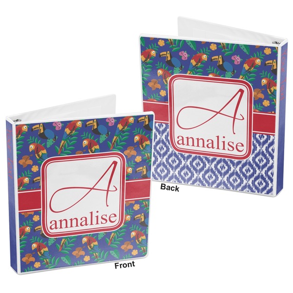 Parrots & Toucans 3-Ring Binder Front and Back