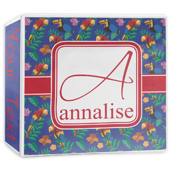 Parrots & Toucans 3-Ring Binder - 3 inch (Personalized)