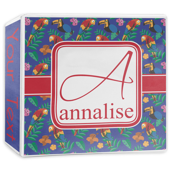 Custom Parrots & Toucans 3-Ring Binder - 3 inch (Personalized)