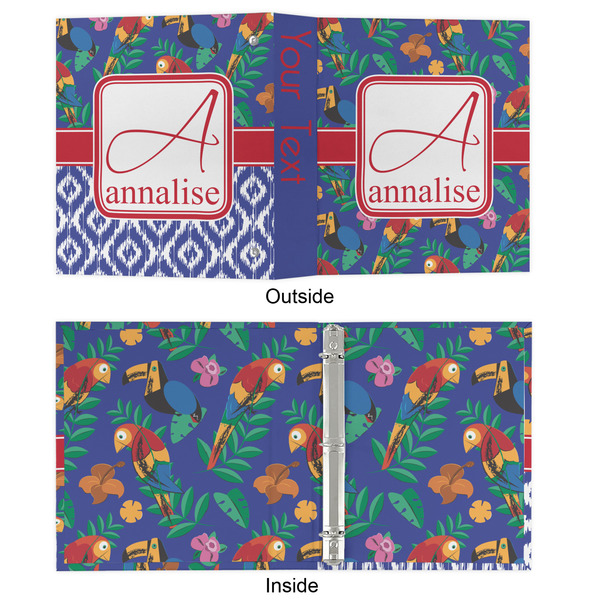 Parrots & Toucans 3 Ring Binders - Full Wrap - 1" - APPROVAL