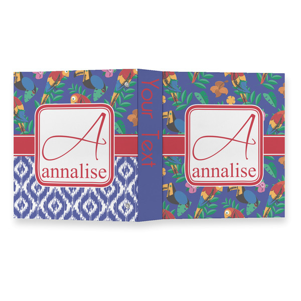 Parrots & Toucans 3 Ring Binders - Full Wrap - 1" - OPEN OUTSIDE